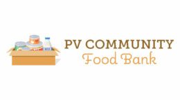 The PV Community food bank logo on a white background.