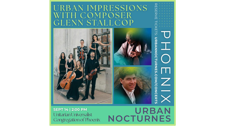 Flyer for upcoming Urban Nocturnes concert on September 24.