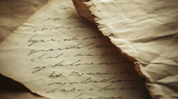 A handwritten letter on old parchment paper, circa 1800's